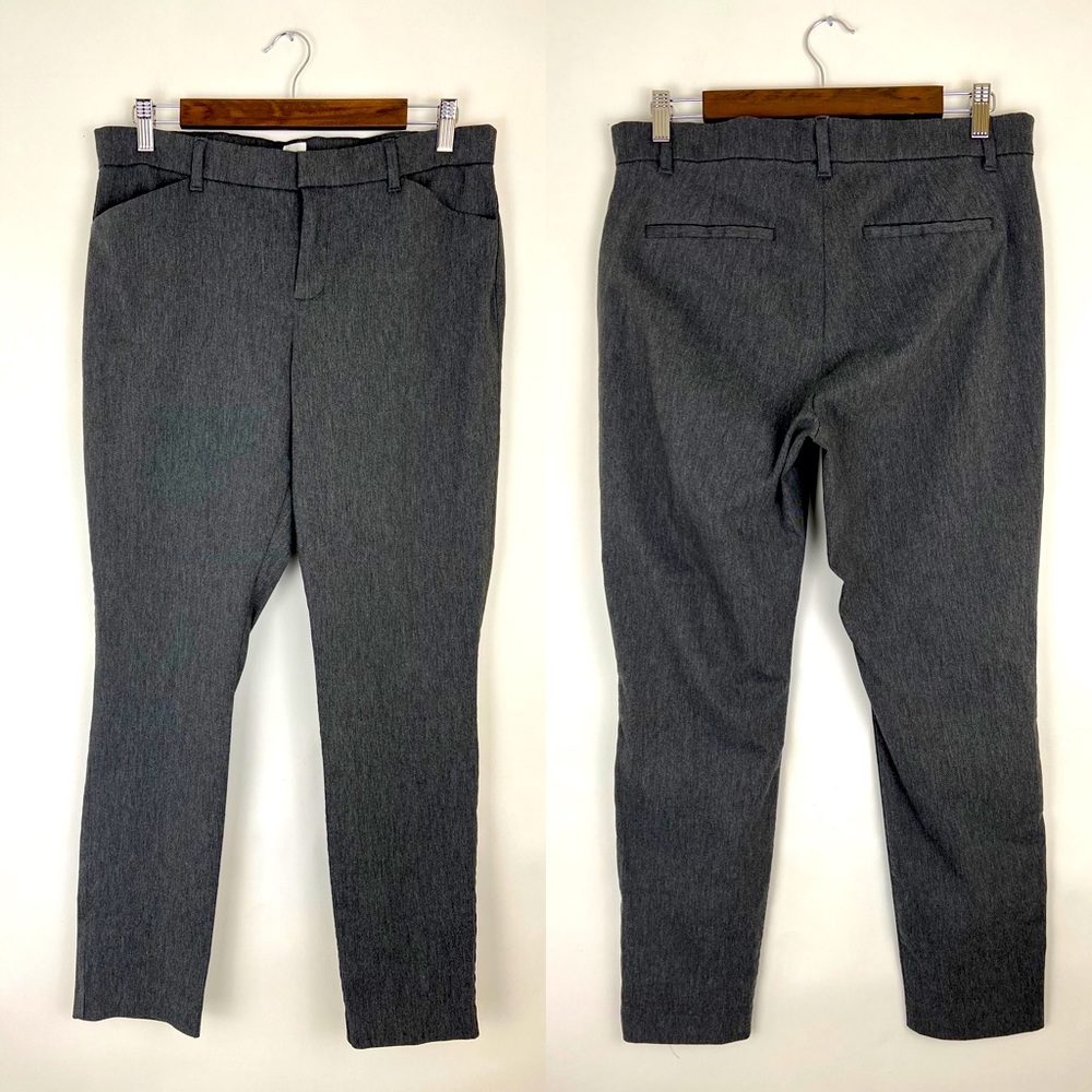 GAP Signature Skinny Ankle dress pants heathered charcoal 12